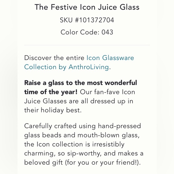 Anthropologie The Festive Icon Juice Glass Christmas Holiday Nutcracker - Picture 15 of 16